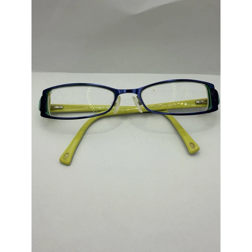 NINE WEST  Blue & LIME GREEN EYEGLASSES FRAMES ONLY WOMEN 383 OJLX 48-18-130